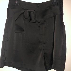 FashionNova Satin Belted Shorts